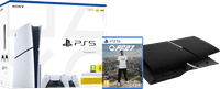 PlayStation 5 Slim Disc Edition + FC 27 + Covers Zwart + Extra Controller Wit