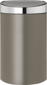 Brabantia Touch Bin 40 Liter Platinum / Matt Steel deksel