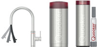 Quooker COMBI+ + Quooker Flex Round RVS + Quooker CUBE
