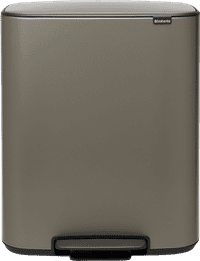 Brabantia Bo Pedal Bin 2x 30L Platinum