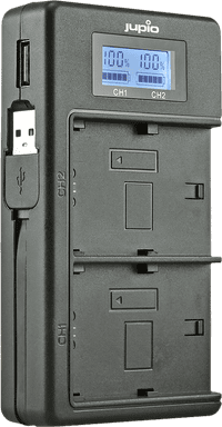 Jupio USB Duo Charger LCD for Canon LP-E12