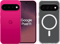 Google Pixel 11 512GB Roze 5G + BlueBuilt Back Cover Transparant
