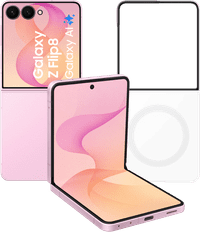 Samsung Galaxy Z Flip 8 256GB Roze 5G + Samsung Back Cover met Magneet Transparant