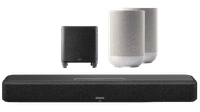 Denon Home Soundbar 550 + Denon Home Subwoofer + Denon Home 200 Silver (2x)