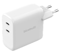 BlueBuilt 100W GaN Oplader met 2 Usb C Poorten Wit