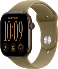 Apple Watch Series 12 Cellular 46mm Donkerbrons Sportband M/L