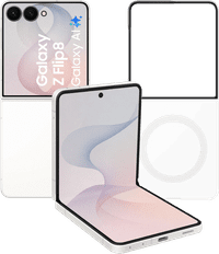 Samsung Galaxy Z Flip 8 256GB Wit 5G + Samsung Back Cover met Magneet Transparant