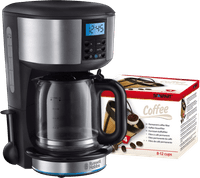 Russell Hobbs Buckingham Silver Coffee Machine + Scanpart Permanent Filter