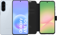Samsung Galaxy A57 256GB Lichtblauw 5G + BlueBuilt Book Case Zwart