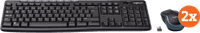 Logitech MK270 Draadloos Toetsenbord en Muis QWERTY 2-Pack