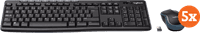 Logitech MK270 Draadloos Toetsenbord en Muis QWERTY 5-Pack