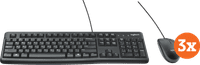 Logitech MK120 Keyboard and Mouse QWERTY 3-Pack