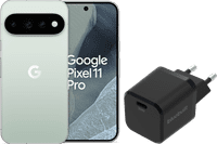 Google Pixel 11 Pro 512GB Lichtgroen 5G + BlueBuilt Oplader met Usb C Poort 30W Zwart