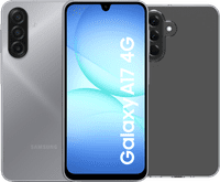 Samsung Galaxy A17 128GB Grijs 4G + BlueBuilt Back Cover Transparant
