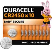 Duracell Specialty CR2450 lithium knoopcelbatterijen 3V 10 stuks