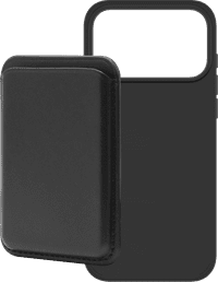 BlueBuilt MagSafe Hoesje iPhone 18 Pro Max Zwart + Kaarthouder Leer Zwart