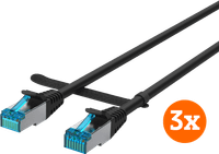 BlueBuilt Netwerkkabel STP CAT6 3 meter Zwart 3-Pack