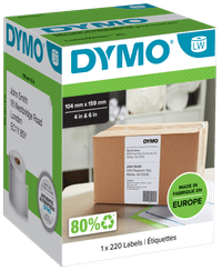 DYMO LabelWriter Extra Grote Etiketten 104 x 159 mm 220 stuks