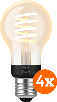 Philips Hue Filament Light White Ambiance Standard E27 4-pack