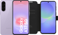 Samsung Galaxy A37 256GB Roze 5G + BlueBuilt Book Case Zwart