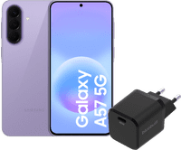 Samsung Galaxy A57 128GB Paars 5G + BlueBuilt Oplader met Usb C Poort 45W Zwart