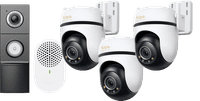 TP-Link Tapo C530WS 3-Pack + D235 Smart Battery & Wired Doorbell