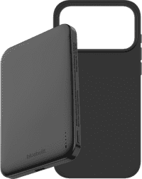 BlueBuilt MagSafe Hoesje iPhone 18 Pro Max Zwart + Powerbank 5.000 mAh Grijs