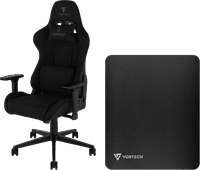 Vortech Essential Gaming Chair Black + Vortech Floor Mat Black