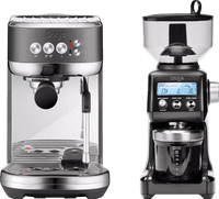 Sage the Bambino Plus Black Stainless + Coffee Grinder
