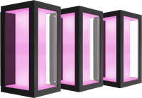 Philips Hue Impress Wall Lamp White and Color Black Narrow 3-pack