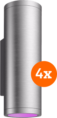 Philips Hue Appear Wall Lamp White and Color - Stainless Steel 4-pack