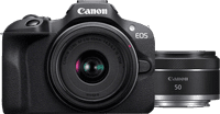 Canon EOS R100 Zwart + RF-S 18-45mm f/4.5-6.3 IS STM + RF 50mm f/1.8 STM
