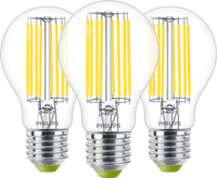 Philips LED Filament Light - 4W - E27 - Warm White Light 3-pack