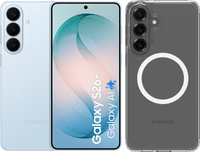 Samsung Galaxy S26 Plus 256GB Lichtblauw 5G + BlueBuilt Back Cover met Magneet Transparant