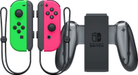 Nintendo Switch Joy-Con set Splatoon Groen / Roze + Nintendo Switch Joy-Con Charge Grip