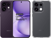 OPPO Reno16 512GB Paars 5G + BlueBuilt Back Cover Transparant