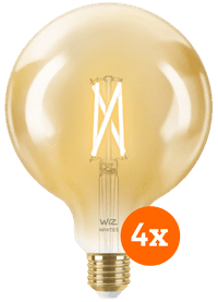 WiZ Smart Filament lamp Globe XL 4-pack  - Warm tot Koelwit Licht - E27