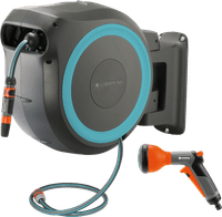 GARDENA Wall Hose Box 35 RollUp XL + GARDENA Classic Multifunctional Spray Nozzle