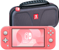 Nintendo Switch Lite Koraal + Bigben Officiële Nintendo Switch Lite Beschermtas