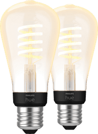 Philips Hue Filament Light White Ambiance Edison E27 2-pack
