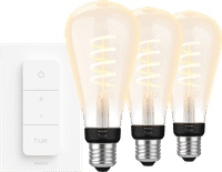 Philips Hue Filament White Ambiance Edison XL 3-pack + Dimmer