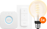 Philips Hue Filament White Ambiance Globe 5-pack Starter Pack