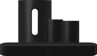 Sonos Beam Gen 2 Zwart + 2x Era 100 Zwart + Sub Mini Zwart