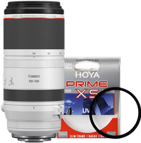 Canon RF 100-500mm f/4.5-7.1L IS USM + Hoya UV Filter