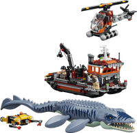 LEGO Jurassic World Mosasaurus Dinosaur Boat Attack 77983