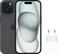 Apple iPhone 15 128GB Zwart + Apple Snellader