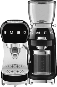 SMEG ECF02BLEU Black + Coffee Grinder