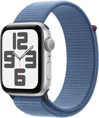 Apple Watch SE (2022) 44mm Silver Aluminum Sport Watch Strap