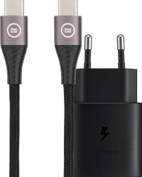 Samsung Super Fast Charging Charger 25W + BlueBuilt USB-C to USB-C Cable 1.5m Nylon