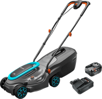 Gardena PowerMax 32/18V P4A Solo + Bosch Starterset 18V 4,0 Ah